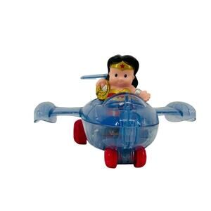 Fisher Price Little People Super Friends Wonder Woman Invisible Jet Plane Retire